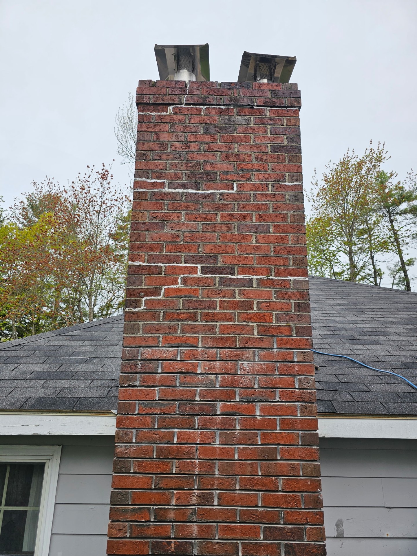 Before — Cracked mortar joints → fully repointed
